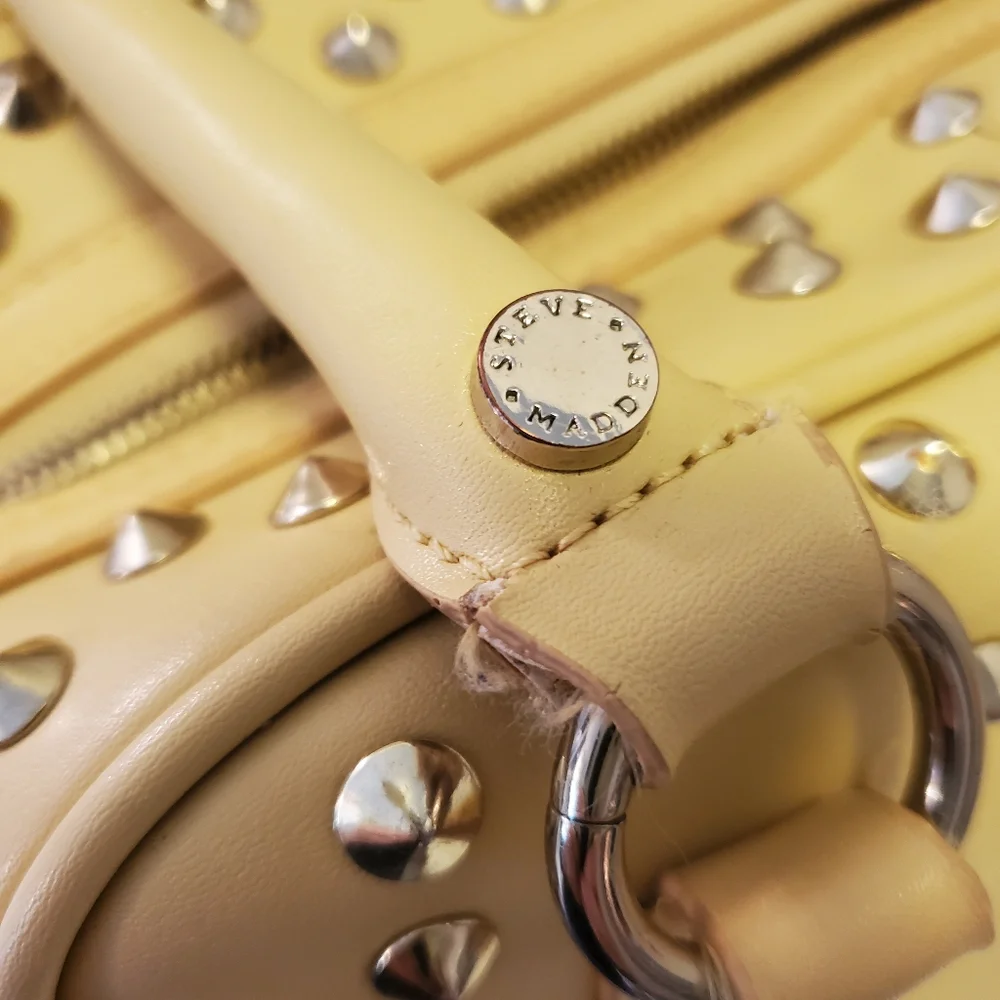 Yellow Studded Shoulder Bag - Picture 2 of 8